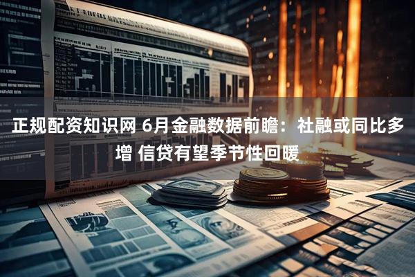 正规配资知识网 6月金融数据前瞻：社融或同比多增 信贷有望季节性回暖